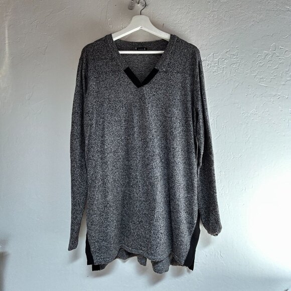 Smartwool Womens Shadow Pine Tunic Sweater XL Gray Long Sleeve V-Neck Pullover - Picture 1 of 8